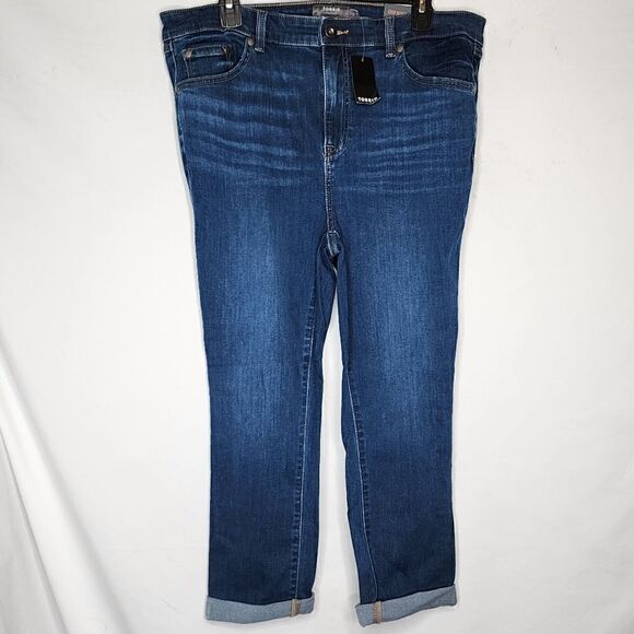 30W Torrid Crop Skinny Fit Mid Rise Jean Super Soft Midfit Blue Denim Stretch NW - Picture 2 of 8